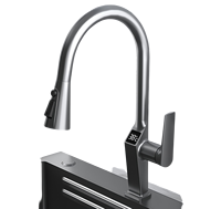 Robinet de cuisine intelligent à LED certifié CUPC, mitigeur d'évier à eau froide et chaude avec douchette extractible, pour usage domestique et commercial