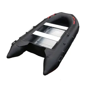 Inflatable Boat With Aluminum Floor PVC Portable Fishing Kayak Assault Boat