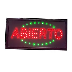 Hängen outdoor blinklicht LED festzelt zeichen tür kopf ABIERTO farbe schild