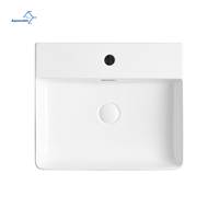 Sanitaire de luxe Dessus de table Lavabo blanc Lavabo de salle de bain d'art Lavabo en céramique