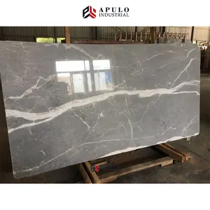 Carreaux de sol en marbre Bardiglio Nuvolato gris à veinures argentées, blanc avec gris, marbre italien Grigio Gris pour extérieur, prix - Product Image 1