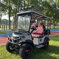 Nouvelle voiturette de golf électrique 4 places certifiée CE, 5 kW, en acier léger et durable, avec batterie au lithium et écran CarPlay, à vendre
