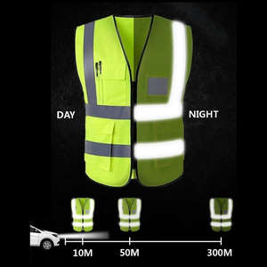 Chaleco de Seguridad Reflectante de Alta Visibilidad YS Personalizado con Múltiples Bolsillos para Construcción, Tráfico y Seguridad - Product Image 6