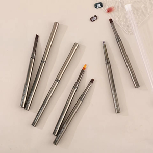 Ensemble professionnel de 12 pinceaux pour nail art, poils en nylon, outils de peinture au gel et à l'acrylique pour la manucure - Product Image 2