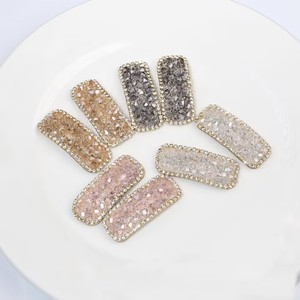 กิ๊บติดผมประดับเพชรหวานๆ ทำจากผ้าและโลหะผสม งานแฮนด์เมดสไตล์เกาหลี สำหรับผู้หญิง ใช้ตกแต่งทรงผมในงานปาร์ตี้ - Product Image 2