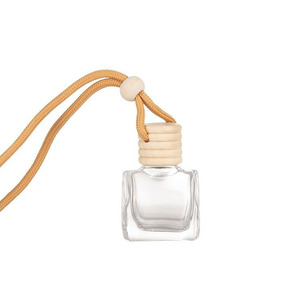 Botella de Vidrio Cuadrada Transparente de 8 ml para Difusor de Perfume para Coche, Vacía, para Colgar - Product Image 1