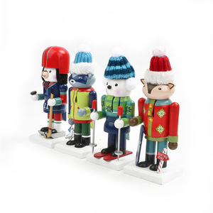 18Cm Dễ Thương Navidad Trang Trí Nội Thất Hình Dạng Động Vật Thủ Công Bằng Gỗ Trẻ Em Đồ Chơi Búp Bê Đồ Trang Trí Giáng Sinh Trang Trí Món Quà Nutcracker - Product Image 3