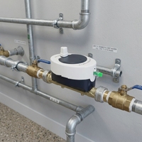 Compteur d'eau numérique ultrasonique compact DN20 intelligent IoT 4G avec lecture à distance sans fil R250, débitmètre résidentiel IP68 3/4 pouces
