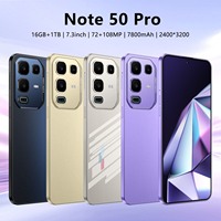 Grosir Pabrik Smartphone Note 50 Pro 5G 7.3 Inci Kamera AI 108MP Android 15 CDMA Versi Global Prancis/Spanyol