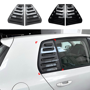 Volkswagen Golf 6 Bug Deflect Louvers Carbon Fiber Texture Adhesive <b>Car</b> Window <b>Decals</b> 2008-2012 - Product Image 1