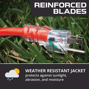 50ft 12AWG IP67 không thấm nước <span class=keywords><strong>Heavy</strong></span> <span class=keywords><strong>Duty</strong></span> ngoài trời mở rộng dây 15A sjtw NEMA 5-15p 5-15r thiết bị công nghiệp vườn hội thảo - Product Image 4