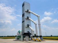 Tour de séchage continu de céréales 5HL-300 grande capacité avec pompe PLC automatique pour entrepôt de céréales