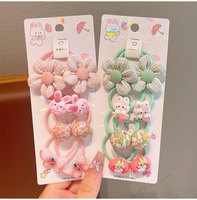 Promo! Set Ikat Rambut Anak Berkualitas Tinggi Motif Kartun Lucu, Pita Bunga & Hewan, Karet Elastis untuk Anak Perempuan Kecil Grosir