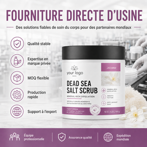 Exfoliante Corporal Premium de Belleza Natural, Suave e Hidratante para Piel Seca, Suaviza la Piel, Apto para Todo Tipo de Piel, ODM/OEM, con Jazmín y Sal del Mar Muerto - Product Image 3