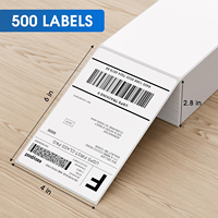 Livraison gratuite à votre domicile American Direct 4X6 pouces étiquette thermique étanche impression de codes à barres autocollants d'étiquettes d'expédition thermique