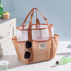 Bolsa de Playa de Malla con 4-6 Bolsillos, Gran Capacidad, Portátil, para Viajes y Natación - Product Image 1