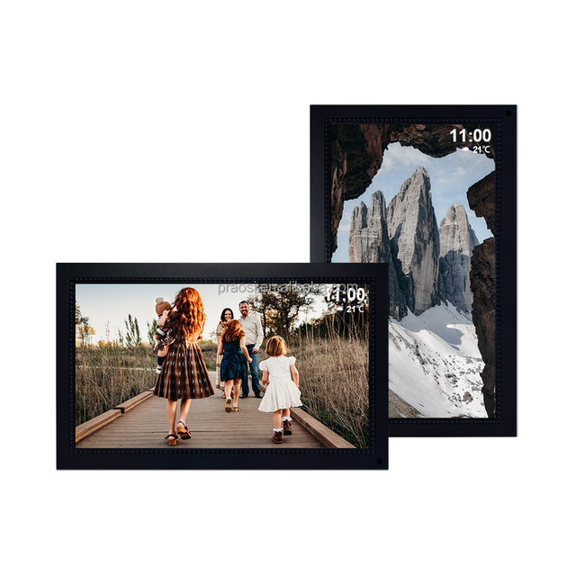 Pros 15.6" Large Digital Picture Frame Frameo WiFi Smart Photo Frame IPS HD Touch Screen Auto-Rotate Motion Sensor Photos Video