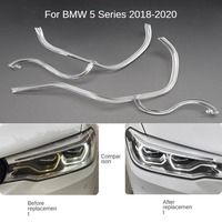 Pour BMW Série 5 G30 G38 2018-2020 LED DRL Angel Eye Phare Feux Diurnes Plaque de guidage et Tube 12V Voiture Rénovation