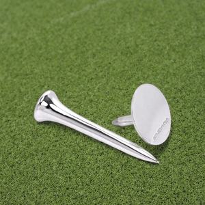 Accessoires de golf personnalisés en métal, tee de golf haut de gamme, écologiques, électroplaqués argent, porte-tee modèle HYT-32, taille personnalisable - Product Image 1