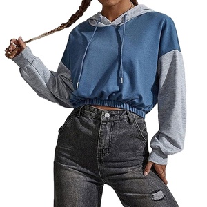 Nouveau dernier design pas cher prix sweats à capuche courts pour femmes meilleur prix de qualité sweats à capuche courts pour les femmes - Product Image 1