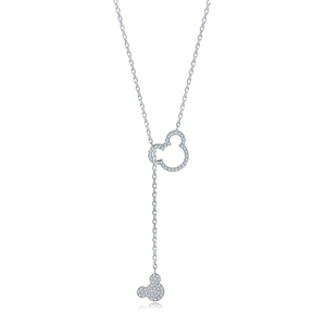 Nouveau Collier Pendentif Mickey Mouse en Zircon 2025, Chaînes en Argent Sterling 925, Bijoux de Luxe Plaqué Or 18K Tendance pour Femme, Mariage - Product Image 1