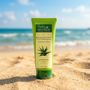 Crema de Aloe Vera para Bebés Biotique con Protector Solar SPF20 y Extracto de Girasol, Humectante Natural para Todo Tipo de Piel, Hecho en India - Product Image 3