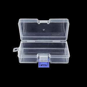 Boîte de rangement rectangulaire transparente en plastique avec couvercle, en PP, hauteur 35 mm, organisateur de bureau pour outils, pièces, échantillons - Product Image 5
