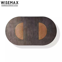 WISEMAX MÖBEL Nordic Vintage Wohn möbel Restaurant Natur marmor Küche Ovaler Esstisch Set 8 Stühle für den Hotel gebrauch