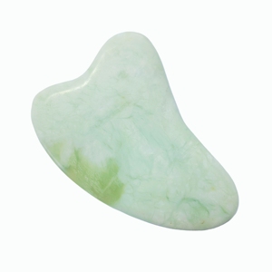 Outils de massage du visage Xiuyan en pierre verte serpentine, jade néphrite, jade vert guasha - Product Image 2