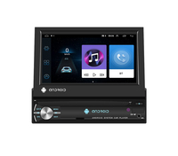 Autoradio 1 Din avec écran rétractable manuel de 7 pouces, Carplay sans fil, Android Auto, Bluetooth, navigation GPS