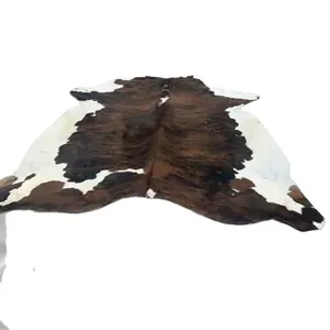 Üç renkli sığır derisi halı doğal büyük inek derisi inek cilt deri alan kilim saç büyük inek gizlemek