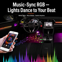Kit d'éclairage d'ambiance LED en acrylique pour voiture, effet cascade dynamique et ciel étoilé, bande décorative intérieure, logo personnalisé OEM