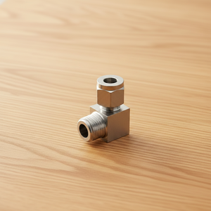 Connecteur de raccordement à ferrule haute pression en acier inoxydable à 90 degrés, filetage ZG norme nationale, pour système de tuyauterie industrielle - Product Image 1