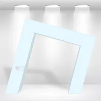Support de toile de fond en métal 3D en forme d'arche inclinée, cadre en alliage d'aluminium, housse personnalisée, décoration pour mariage, anniversaire, photomaton, événement