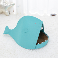 Nettes Haifischfilz-Haustier bett New Style Katzen & Hunde Schlaf bett Katzen bedarf Kreatives Dreieck Tiefschlaf bett