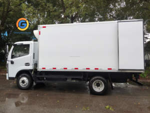 Camion frigorifique Dongfeng d'<span class=keywords><strong>occasion</strong></span>, prix du véhicule, 8 cm, 10 m³, 12 m³, fourgon <span class=keywords><strong>isotherme</strong></span> pour le marché ghanéen - Product Image 3