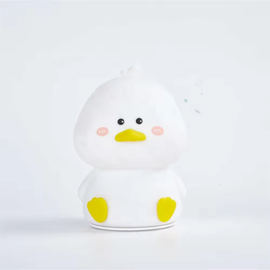 Uzaktan kumanda sevimli silikon oyuncak hediye çocuklar gece lambası uyku çocuk dokunmatik Led hayvan ördek gece yatak odası için lamba - Product Image 6