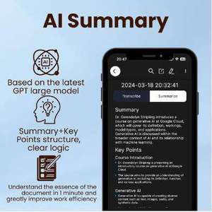 32GB Thông Minh Ai Ghi Âm Giọng Nói Cho <span class=keywords><strong>Iphone</strong></span> Cuộc Gọi Không Dây Ứng Dụng Điều Khiển Kỹ Thuật Số Âm Thanh Ghi Âm Ghi Âm Ai Dựa Chatgpt Bằng Giọng Nói Thiết Bị - Product Image 2