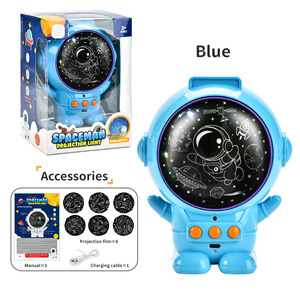 Projecteur d'étoiles lumineux pour chambre d'enfant, projecteur d'étoiles coloré, astronaute spatial, veilleuse étoilée, jouet avec câble USB - Product Image 6