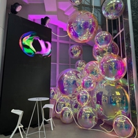 Ballon miroir géant de 100 cm, 1 m, 40 pouces pour la décoration, ballon irisé scellé, grande boule brillante, ballon miroir gonflable publicitaire