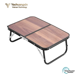 <b>Folding</b> <b>Outdoor</b> <b>Table</b> Rectangular Engineered Wood Iron Frame Minimalist Design Portable Camping Picnic Use - Product Image 6