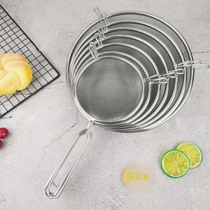 304 acier inoxydable à manche court deux oreilles passoire cuisine métal filet à frire <span class=keywords><strong>hôtel</strong></span> ligne vidange passoire pour Hot Pot soja passoire - Product Image 1