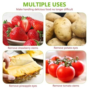 Strawberry Huller Pineapple Cutters Novel Tomato Stalks Remover Fruit Knife Useful Strawberry Leaf Cleaner Kitchen Accessories - Product Image 4