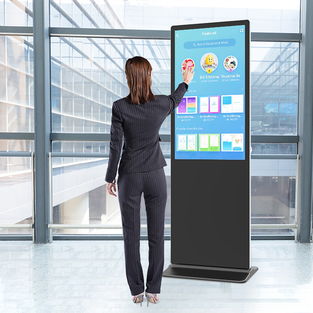 43"50"55"65"Digital Signage Advertising Video Player Indoor Floor Standing Touch Screen Interactive LCD Totem Display Kiosk