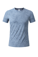 Kaos Olahraga Custom Pria Wanita Cepat Kering Polyester Spandex Stretch Lengan Pendek Gym Fitness Training Tee Grosir
