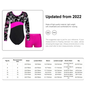 4-14 <b>Kids</b> Girls Dance Costumes Wholesale Salsa Latin Ballroom Dancing Leotard With Shorts Sports Gymnastic Exercises Competition - Product Image 6