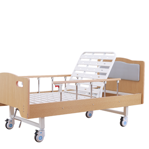 Cama Hospitalaria Manual de Dos Manivelas con Cabecero Metálico y Barandilla, para Cuidado en el Hogar, con 3 Años de Garantía y 4 Ruedas - Product Image 3