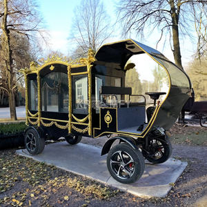 Carruaje Funerario Moderno con Caballos Blancos en Venta, Transporte Funerario Único y Especial - Product Image 1