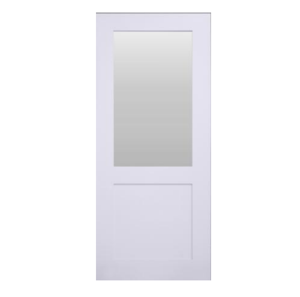 Porte intérieure en MDF avec 2 panneaux de verre