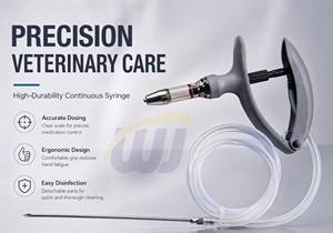 <span class=keywords><strong>Seringue</strong></span> vétérinaire réglable WANJIA, injecteur automatique continu de vaccins pour utilisation en élevage - Product Image 3